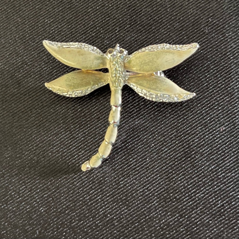 Gold and Silver Dragonfly Brooch